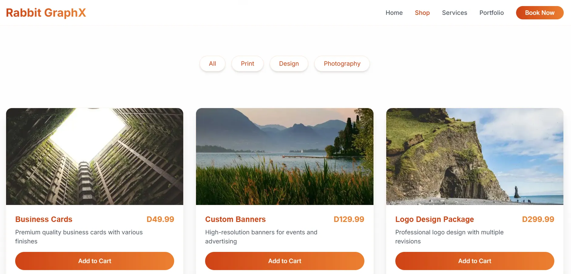 Rabbit Graphx — Services Page